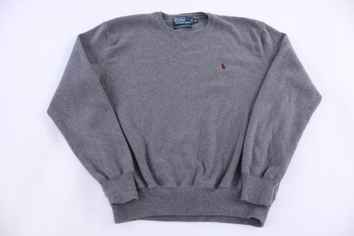 Polo by Ralph Lauren Embroidered Logo Grey Sweater