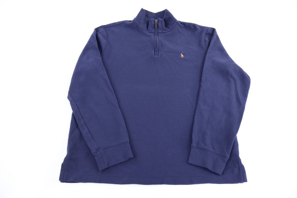 Polo Ralph Lauren Embroidered logo Blue Quarter Zip Sweater