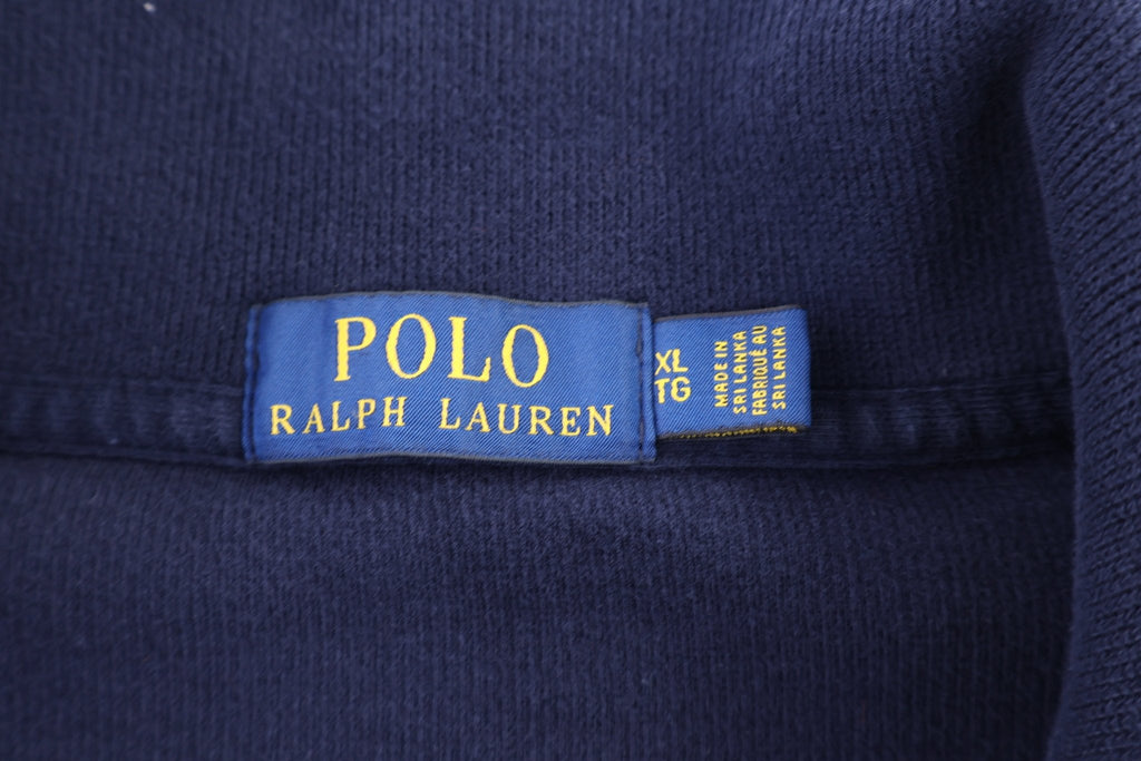 Polo Ralph Lauren Embroidered Logo Blue Quarter Zip Sweater