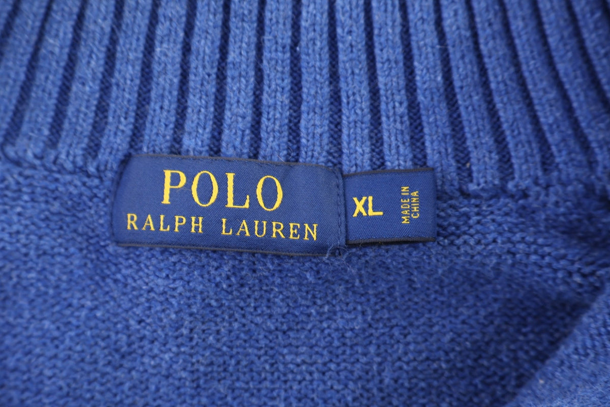 Polo Ralph Lauren Embroidered Logo Quarter Zip Sweater