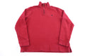 Polo Ralph Lauren Embroidered Logo Red Quarter Zip Sweater