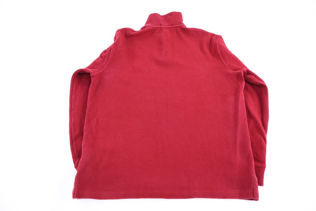 Polo Ralph Lauren Embroidered Logo Red Quarter Zip Sweater