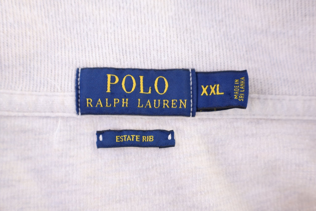 Polo Ralph Lauren Embroidered Logo Tan Quarter Zip Sweater