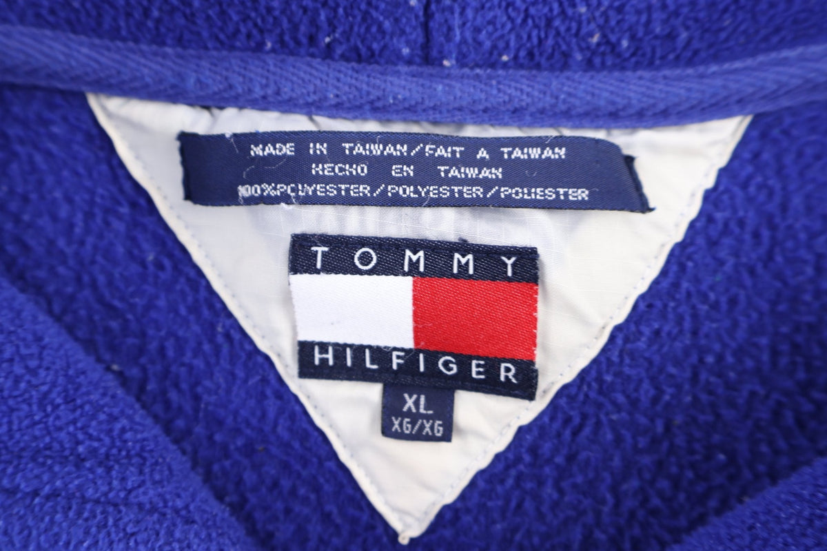 Tommy Hilfiger Embroidered Logo Blue Fleece Pullover