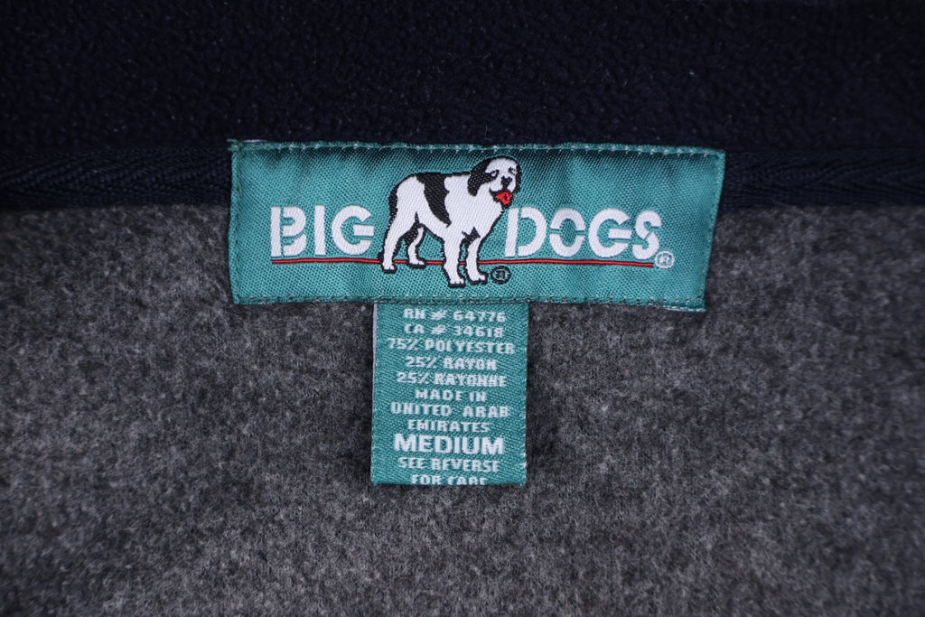 Vintage Big Dogs Grey Quarter Zip Pullover