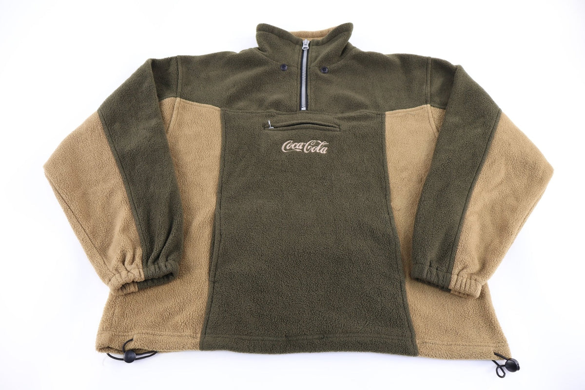 Vintage Coca-Cola Embroidered Logo Green Pullover