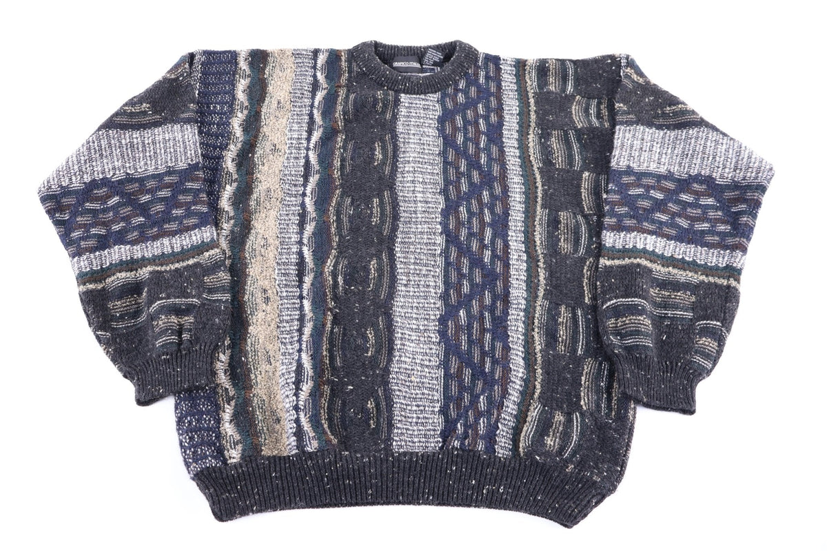 Vintage Grafico Italia Multipattern Knit Sweater