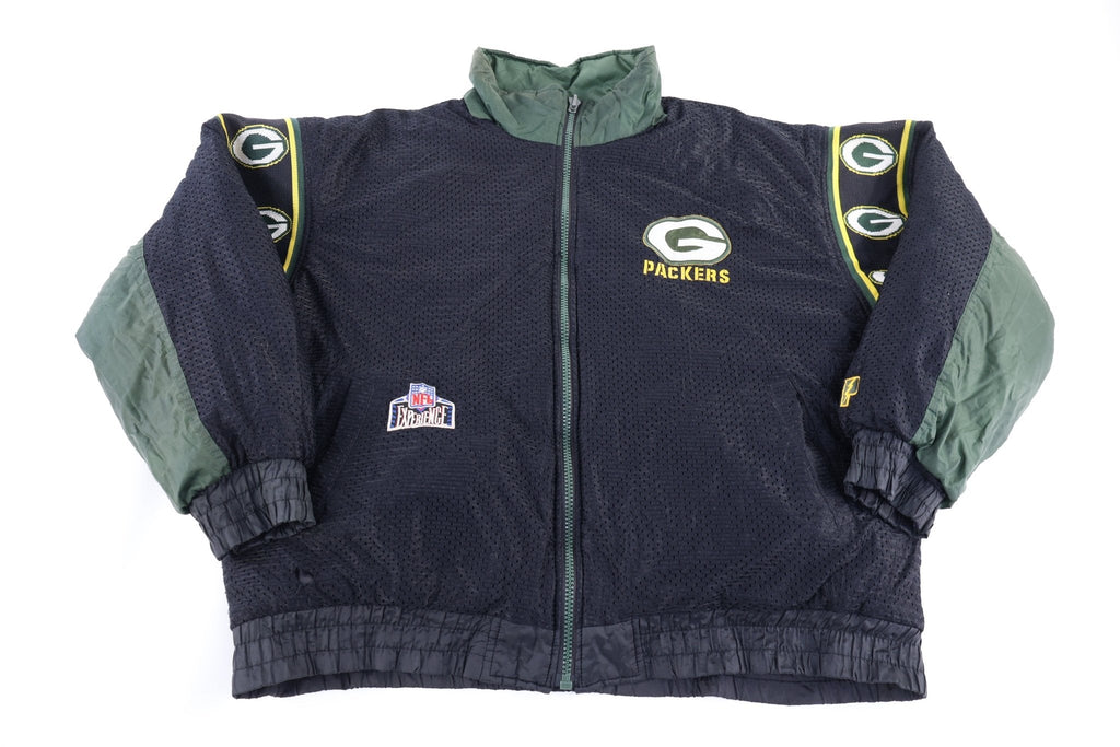 Vintage Green Bay Packers Football Full Zip Puffer Jacket product image 1