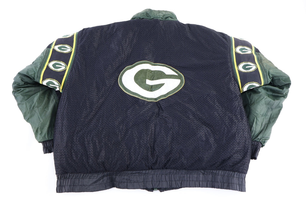 Vintage Green Bay Packers Football Full Zip Puffer Jacket product image 2