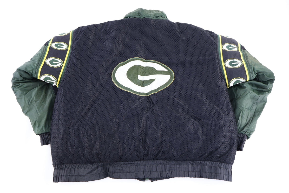 Vintage Green Bay Packers Football Full Zip Puffer Jacket product image 2