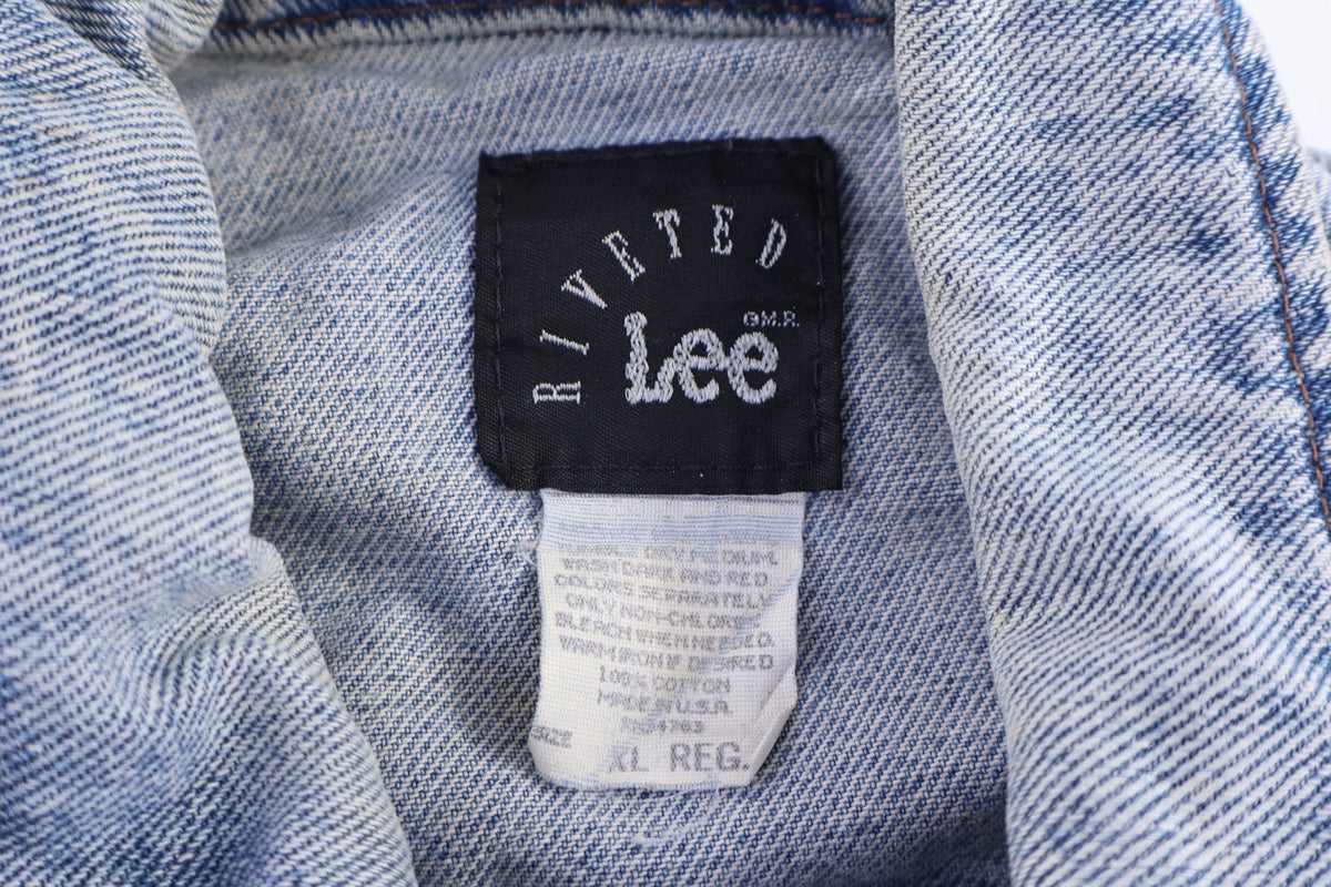 Vintage Lee Riveted Light Wash Denim Jacket product image 4