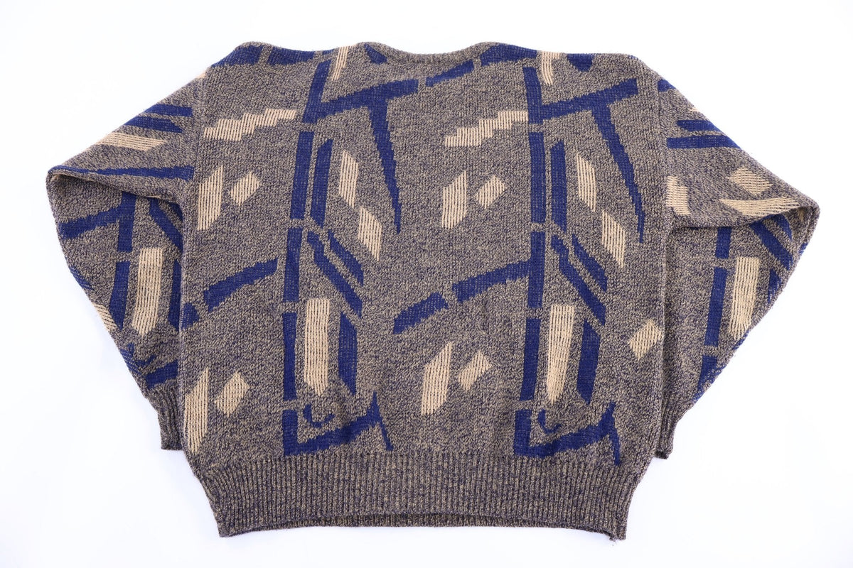 Vintage Multipatterned Knit Sweater