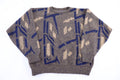 Vintage Multipatterned Knit Sweater