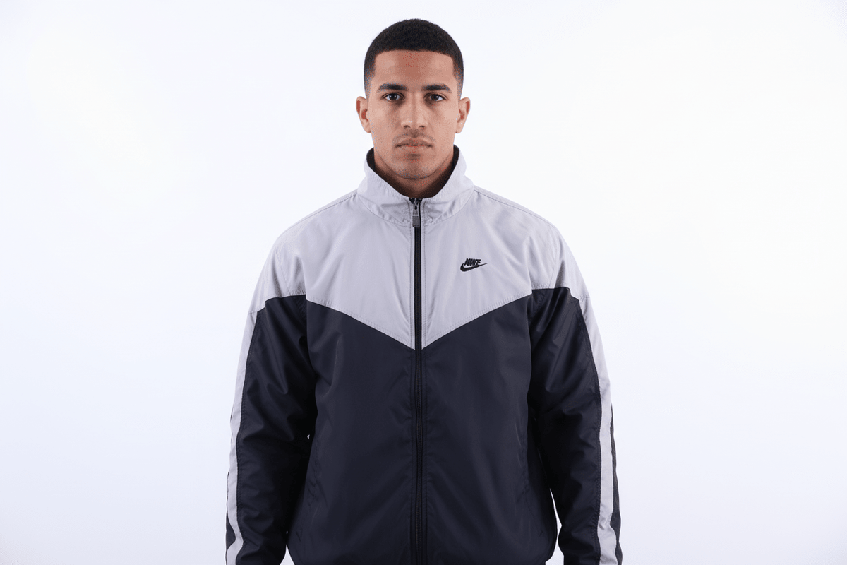 Vintage Nike Embroidered Logo Grey & Black Full Zip Jacket product image 1