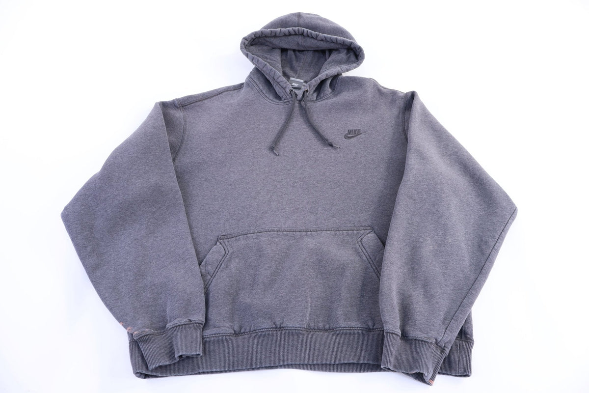 Vintage Nike Embroidered Logo Grey Pullover Hoodie product image 2