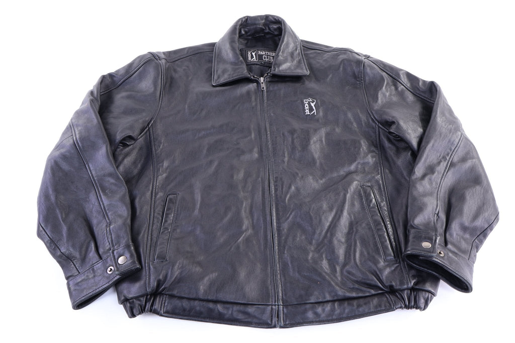 Vintage Partners Club Black Full Zip Leather Jacket product image 1