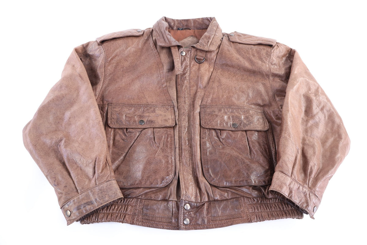 Vintage Pelle Cuir Bomber Jacket product image 1