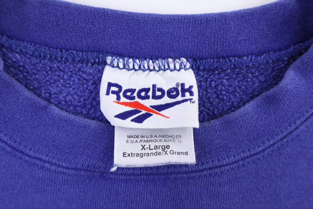 Vintage Reebok Embroidered Logo Blue Sweatshirt product image 3