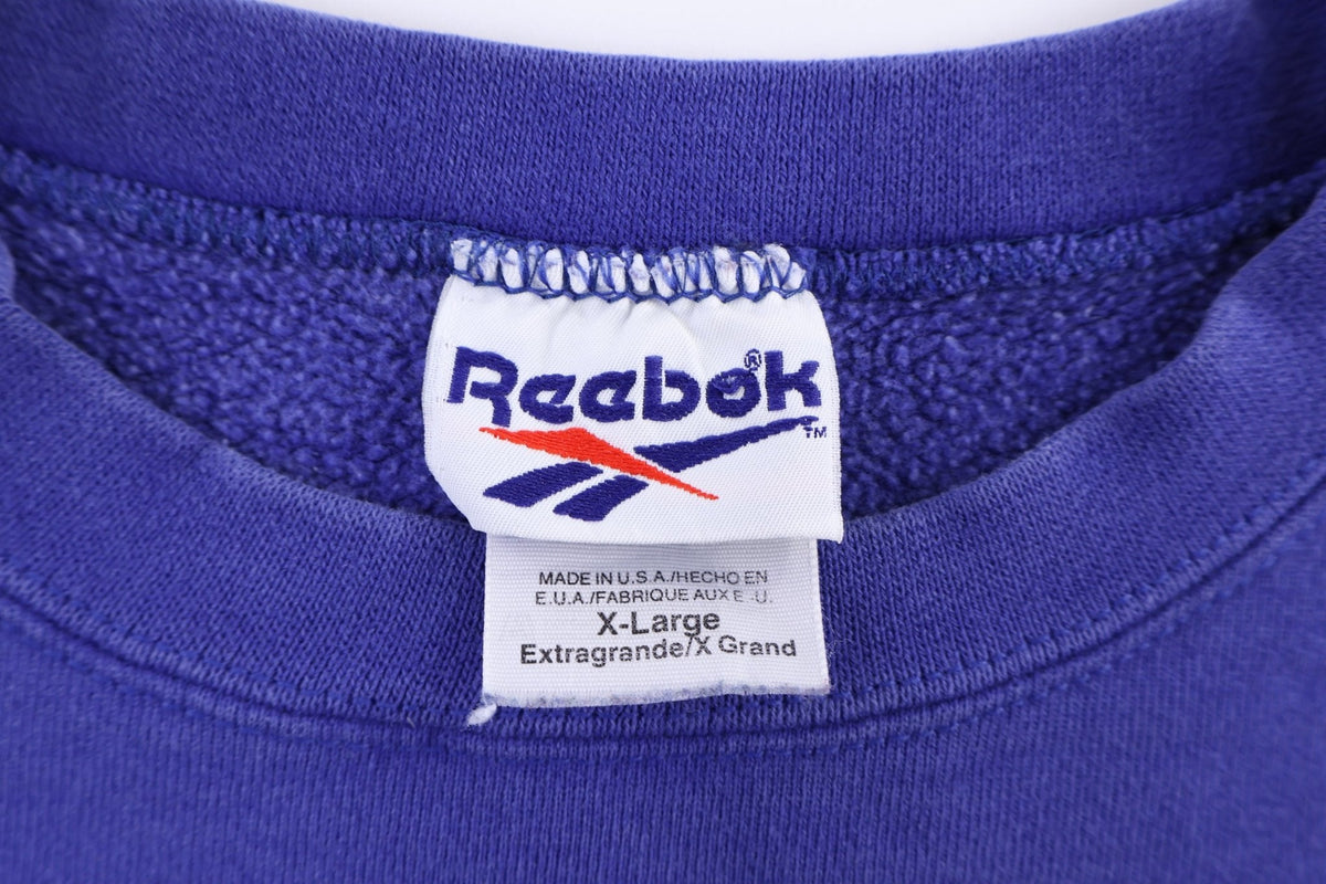 Vintage Reebok Embroidered Logo Blue Sweatshirt product image 3