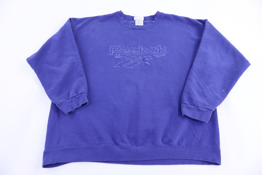 Vintage Reebok Embroidered Logo Blue Sweatshirt product image 1