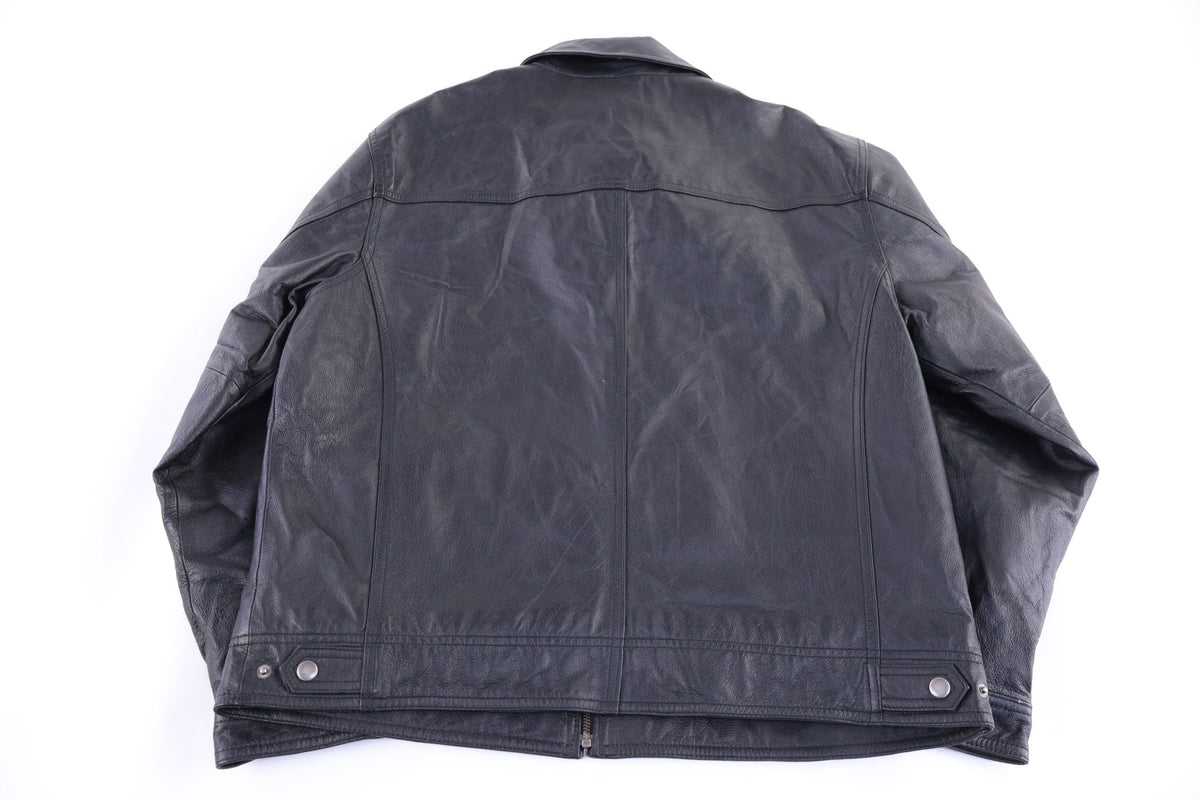 Vintage St. Johns Bay Black Full Zip Leather Jacket product image 2