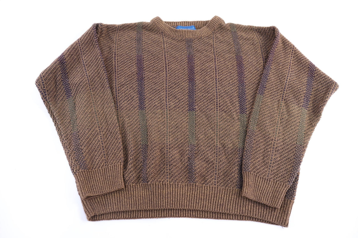 Vintage Towncraft Brown Knit Sweater
