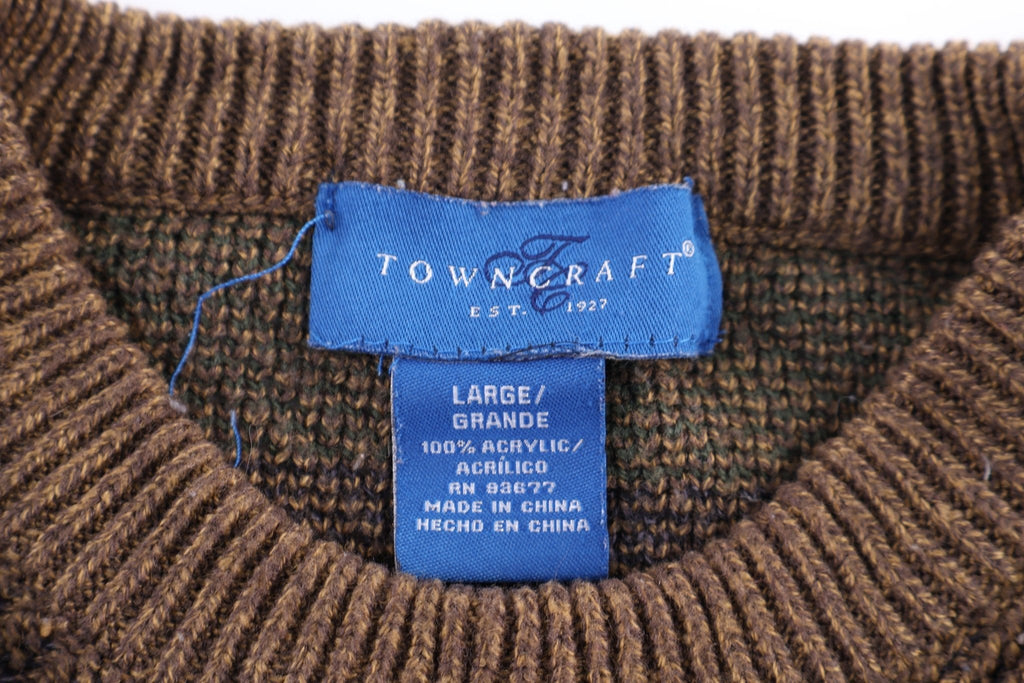 Vintage Towncraft Brown Knit Sweater