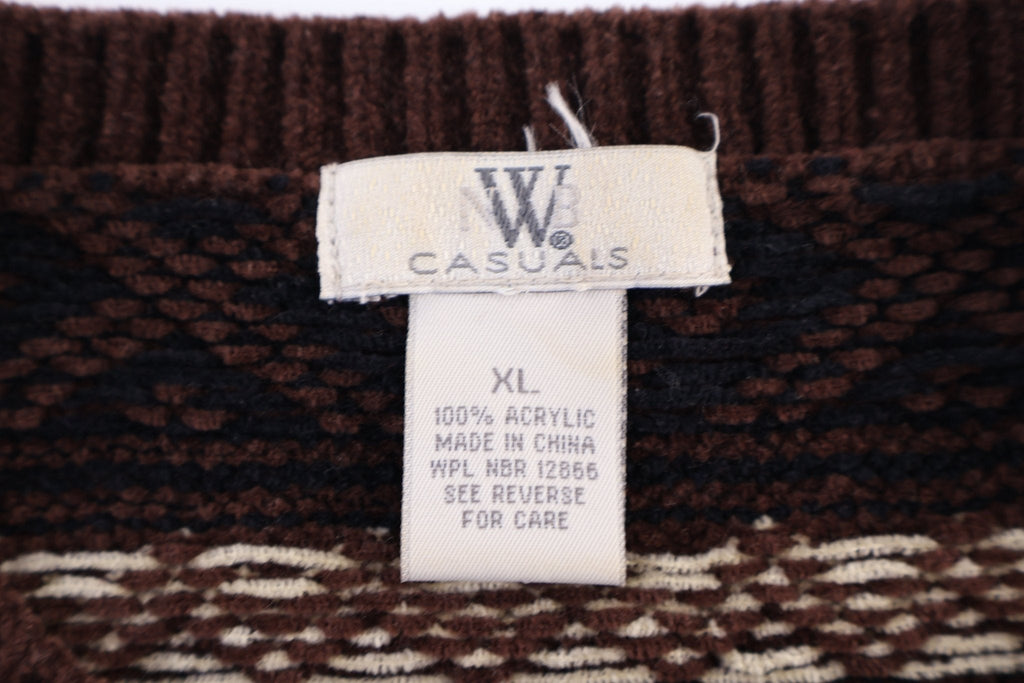 Vintage W Casuals Multipatterned Knit Sweater