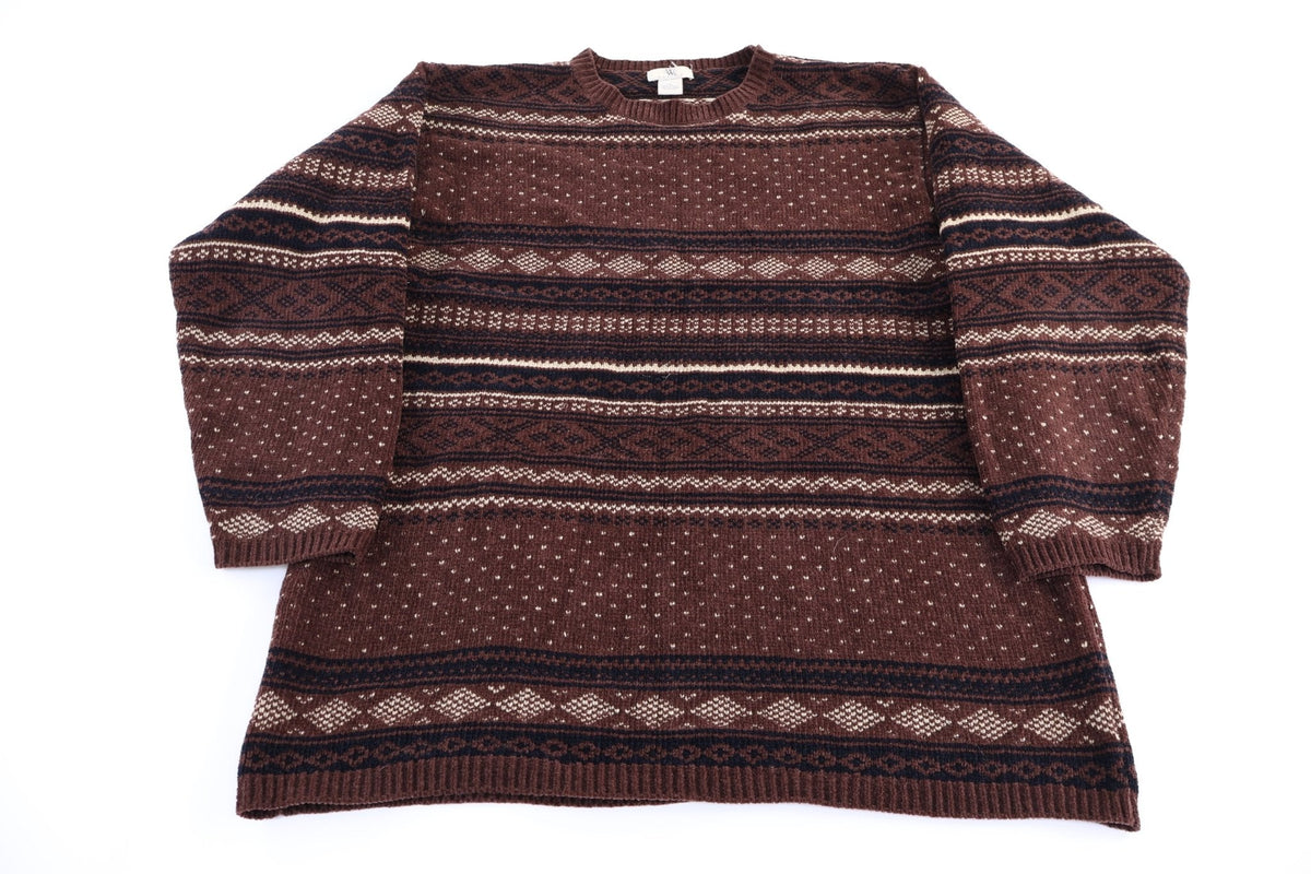 Vintage W Casuals Multipatterned Knit Sweater