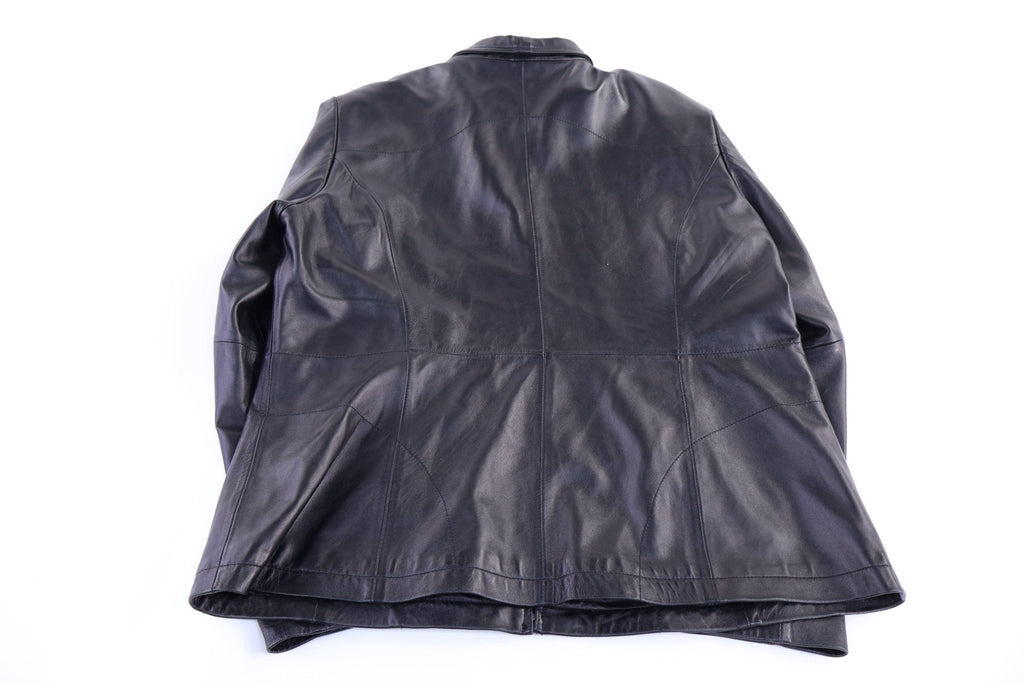 Women's George Black Full Zip Leather Jacket product image 2