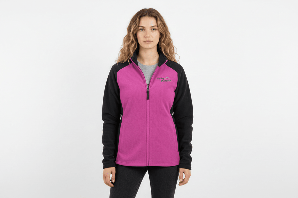 Women's Harley Davidson Motorcycles Full Zip Fleece Sweater