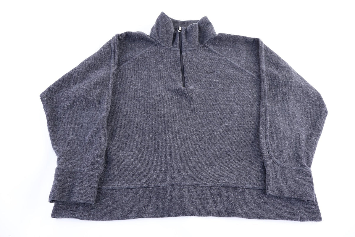 Women's Nike Embroidered Logo Quarter Zip Sweater