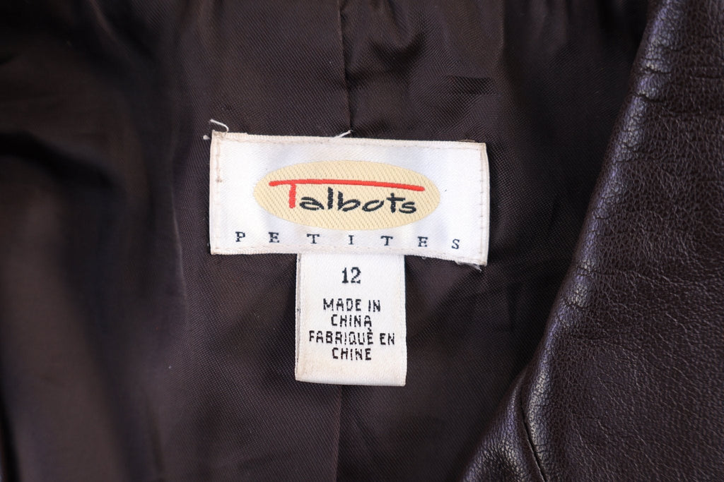 Women's Vintage Talbots Brown Leather Jacket product image 3