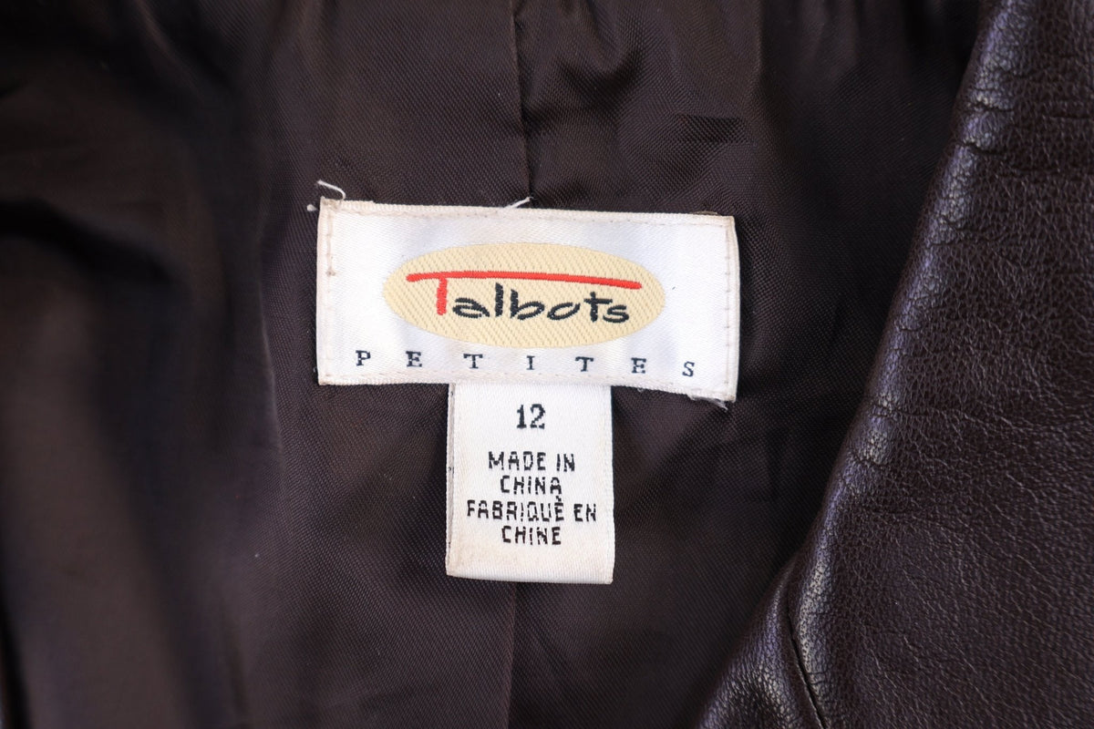 Women's Vintage Talbots Brown Leather Jacket product image 3