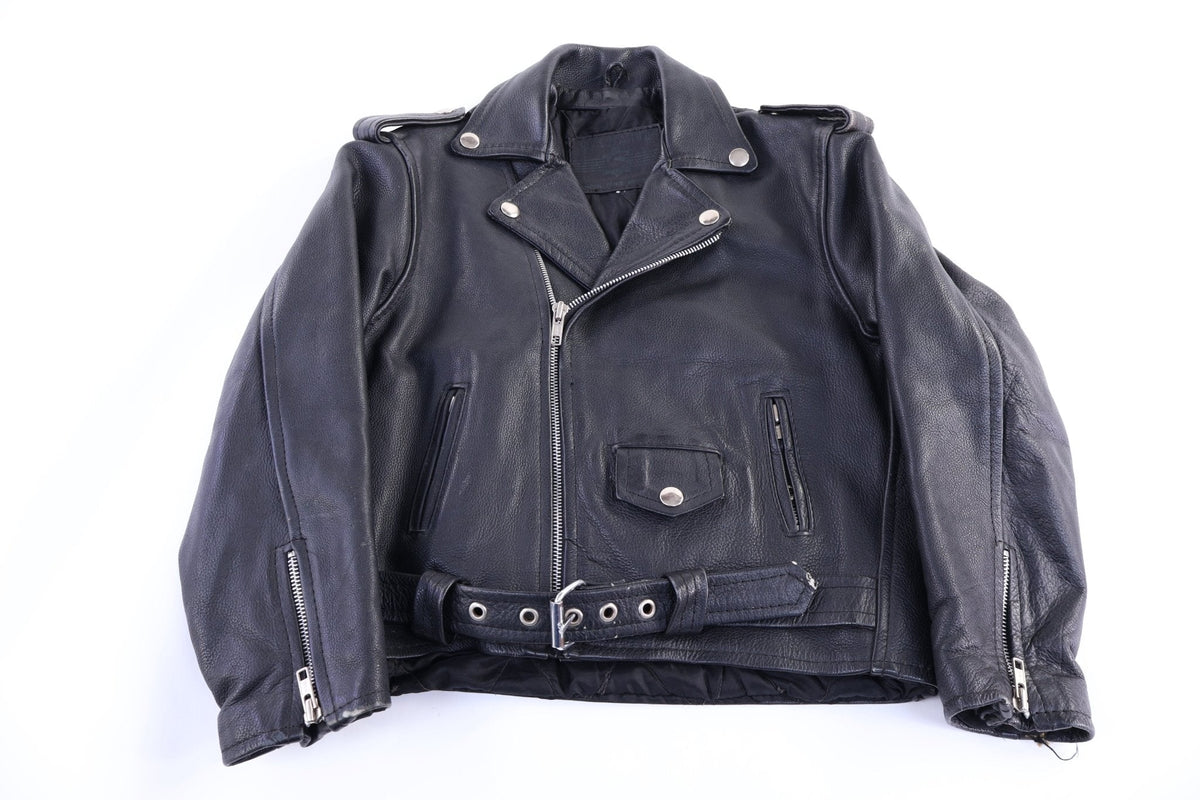 Youth Black Leather Jacket product image 1