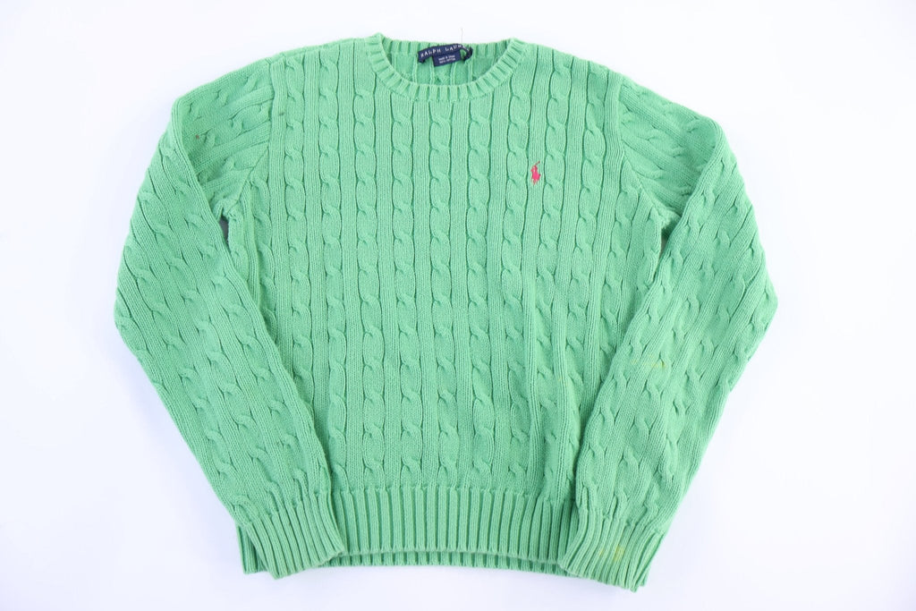 Youth Polo Ralph Lauren Embroidered Logo Green Knit Sweater