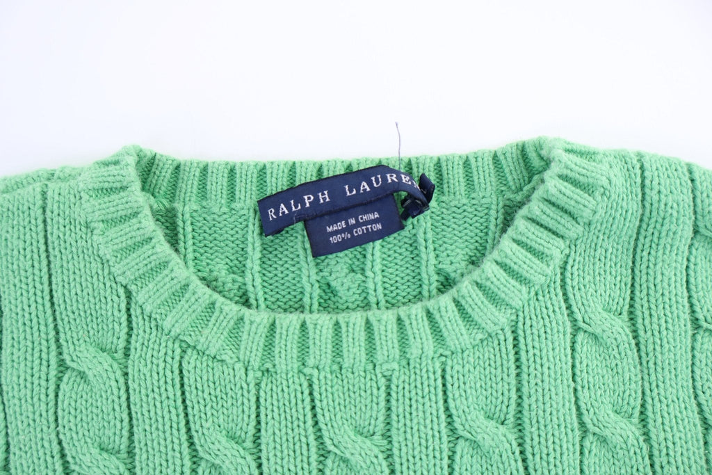 Youth Polo Ralph Lauren Embroidered Logo Green Knit Sweater